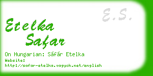 etelka safar business card